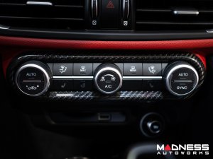 Alfa Romeo Giulia Air Conditioning Dash Bezel - Carbon Fiber - '20+ models - Feroce Carbon